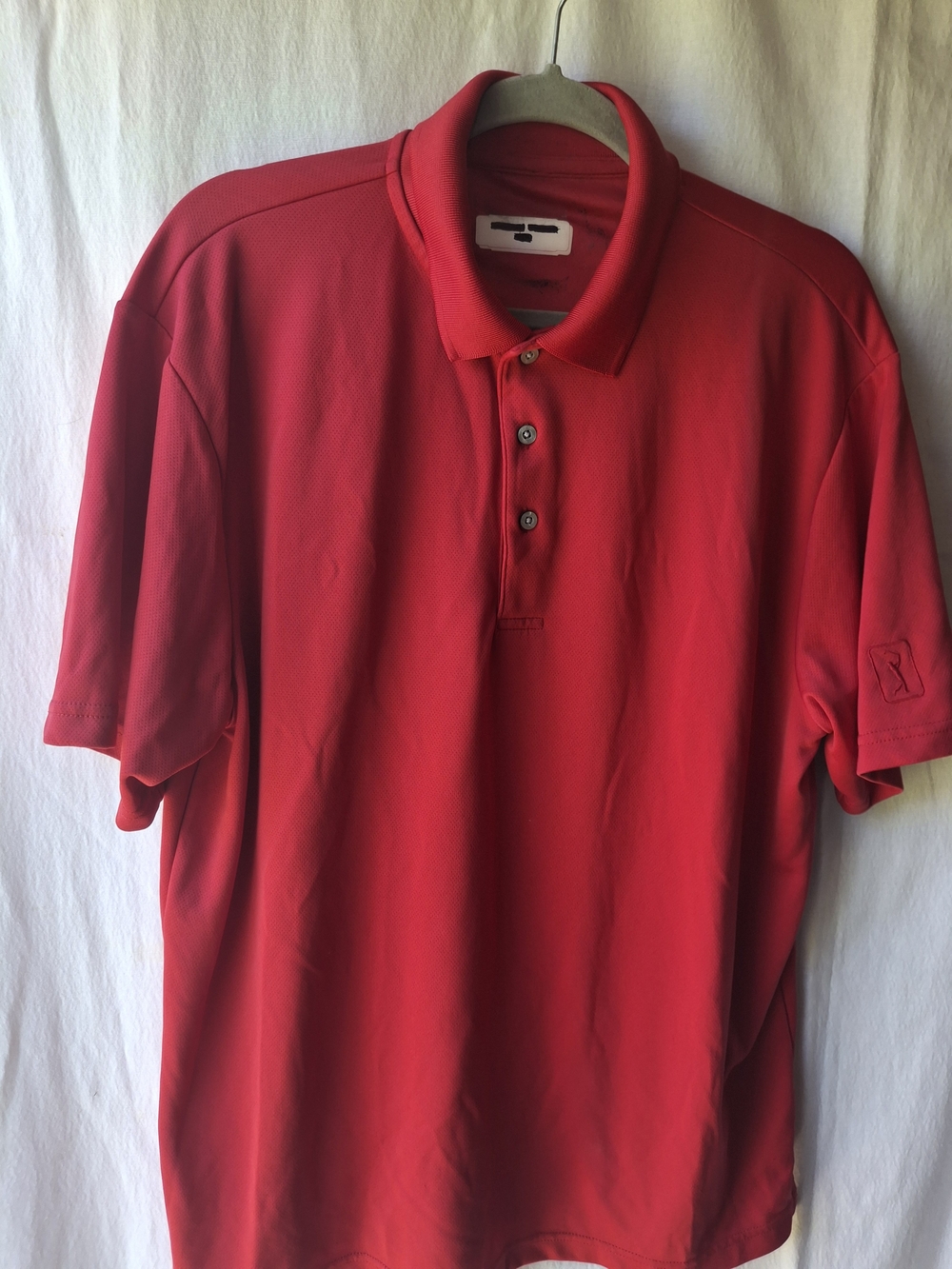 Men's Red Performance Polo Shirt